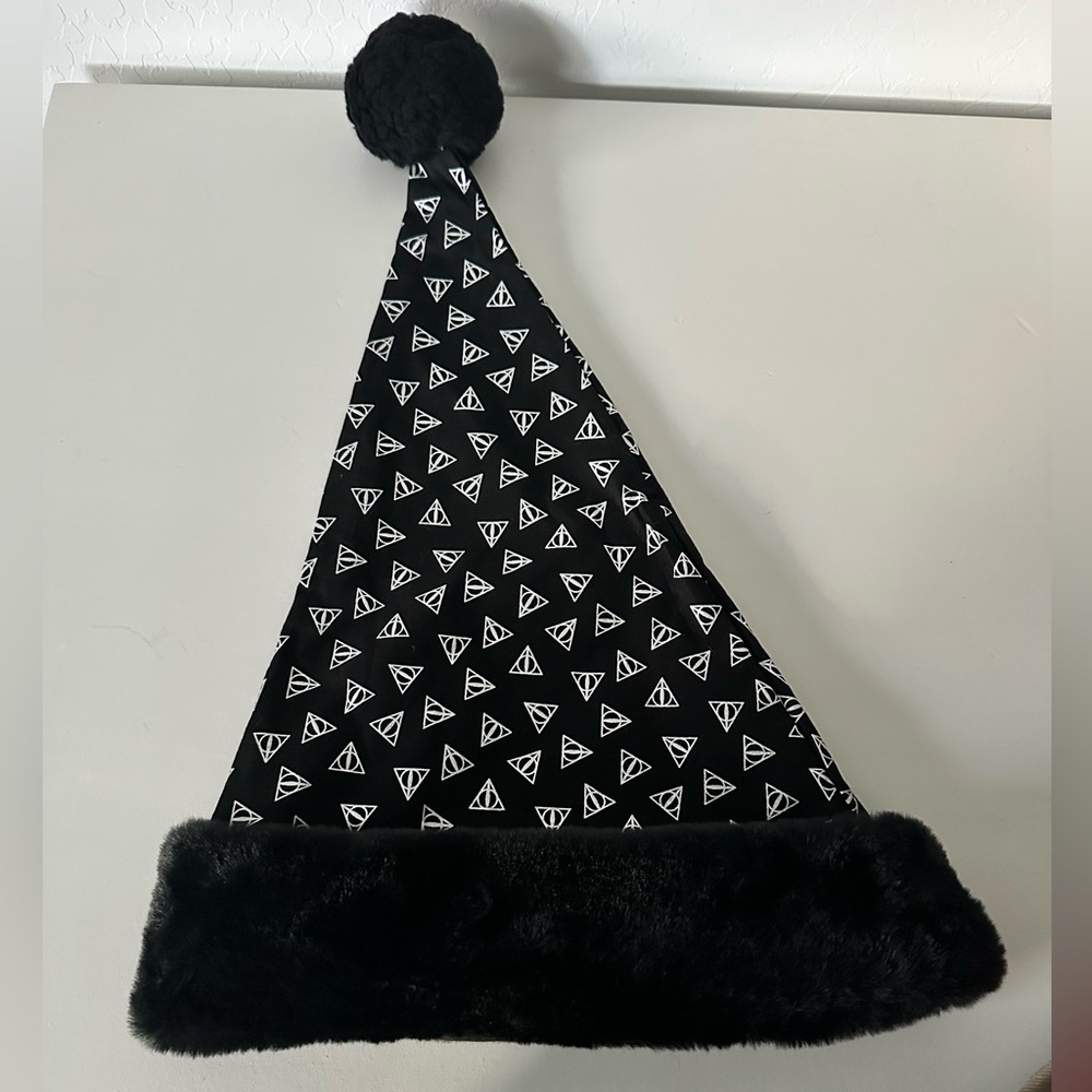 Harry Potter Christmas Holiday Santa Pom-Pom Hat w/ Trim, Adult Sized